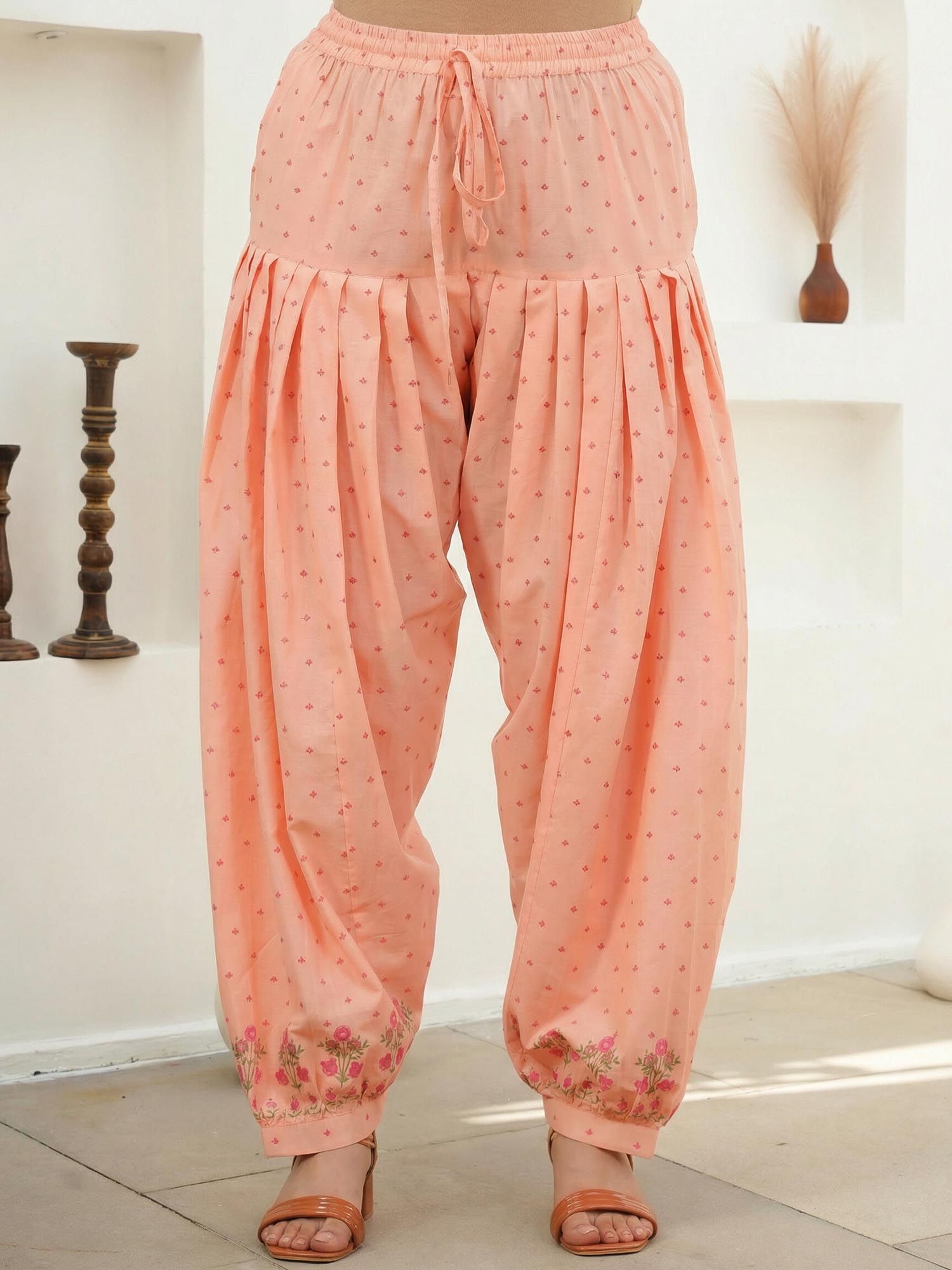 aramya Peach Floral Regular Salwar-picture-12