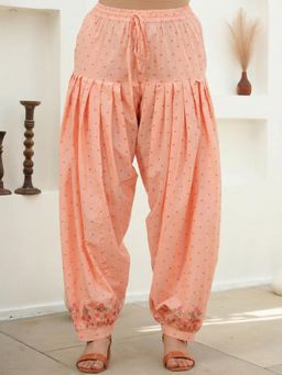 ARAMYA - Peach Floral Regular Salwar