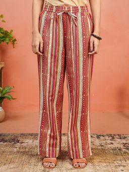 ARAMYA - Multi-Color Stripes Regular Pant