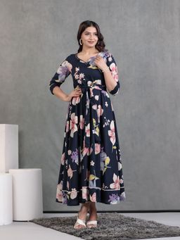 ARAMYA - Blue Floral Kurta