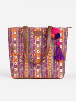Aarke Ritu Kumar - Multi-Color Salwar Printed Tote Bag