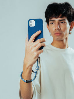 DailyObjects - Grey-Blue Wrist Lanyard - Cord