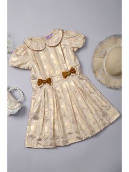 One Friday - Kids Girls Gold Printed Dress