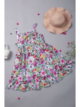 One Friday - Kids Girls Multi Solid Polyester Dress