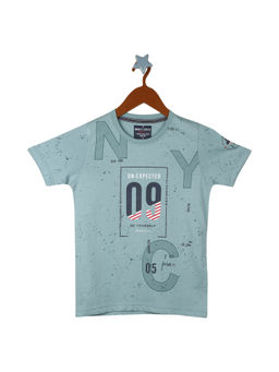 Monte Carlo - Boys Round Neck Sage Green T-Shirt