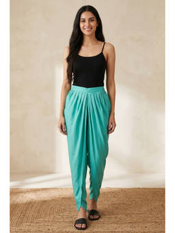 First Resort by Ramola Bachchan - Cyan Tulip Pants
