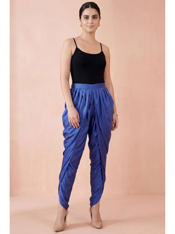 First Resort by Ramola Bachchan - Navy Blue Tulip Pants