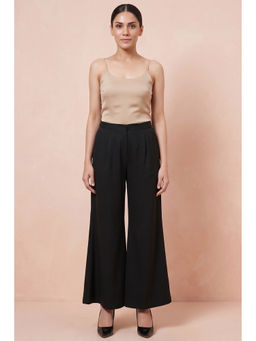 First Resort by Ramola Bachchan - Black Bell Bottom Pants