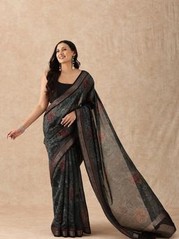 Taashi - The Spruce Green Echoes Green Saree
