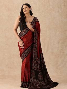 Taashi - Earthy Kalamkari Sprawl Multi-Color Saree