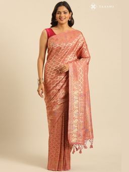 Taashi - Gulnaar Veil Pink Saree