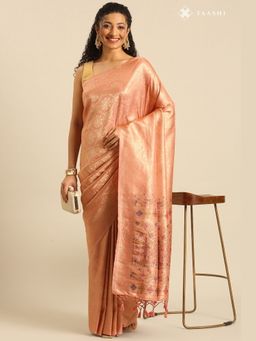 Taashi - Peach Prism Peach Saree