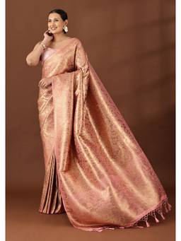 Taashi - Blush Gilded Brocade Multi-Color Saree