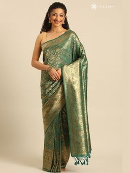Taashi - Zamrud Jaal Multi-Color Saree