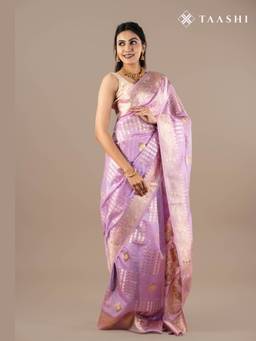Taashi - Lavender Organza Contemporary Woven Saree