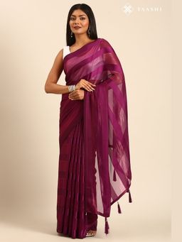 Taashi - Velvet Resonance Multi-Color Saree