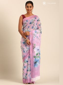 Taashi - Amethyst Lavender Meadow Purple Saree