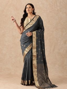 Taashi - Charcoal Radiance Multi-Color Saree