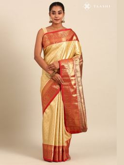 Taashi - Ivory Opulence Multi-Color Saree