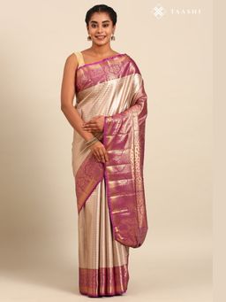 Taashi - Champagne Amethyst Multi-Color Saree