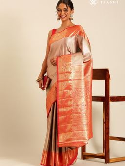Taashi - Champagne Glow Metallic Saree