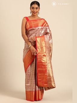 Taashi - Beige Cadence Beige Saree