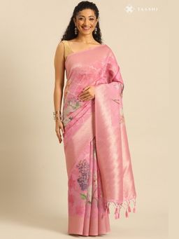Taashi - Blush Geometric Multi-Color Saree