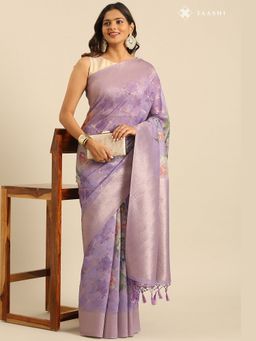 Taashi - Mauve Mosaic Mauve Saree