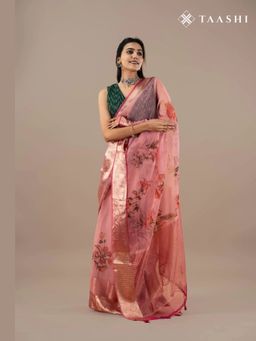 Taashi - The Copper Rose Pink Saree