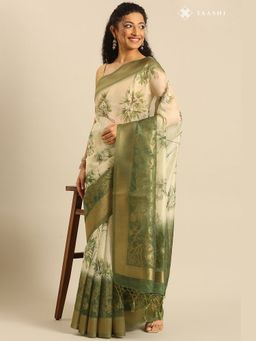 Taashi - The Olive Frame Multi-Color Saree