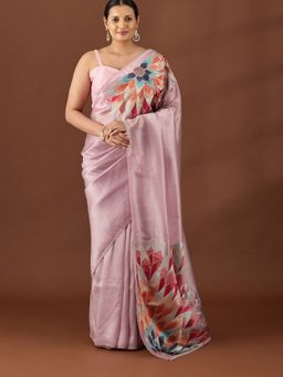 Taashi - Lilac Feather Lavender Saree