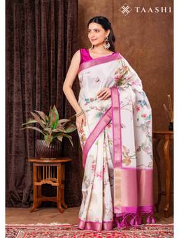 Taashi - Multi-Color Tissue Contemporary Printed Saree