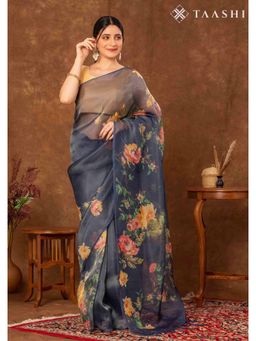Taashi - Blush Pichwai Lily Multi-Color Saree