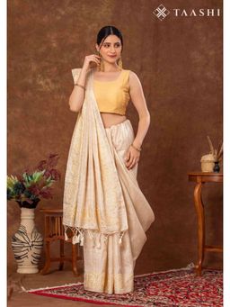 Taashi - the burnished copper matrix Brown Saree