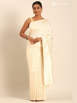 Taashi - Solitary Corolla Beige Saree