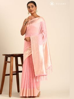 Taashi - Symmetric Shadow Pink Saree