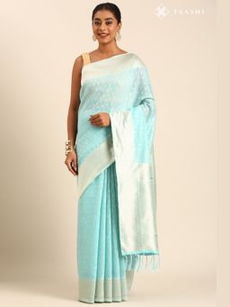Taashi - Stark Contrast Beige Saree
