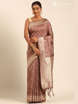 Taashi - The Ornate Sheen Beige Saree