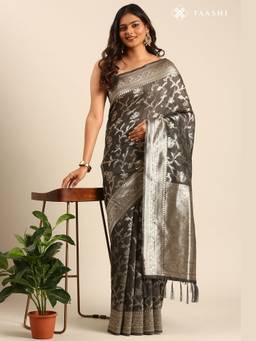 Taashi - Thriving Tendrils Metallic Saree