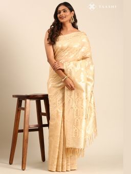 Taashi - The Radiant Flutter Yellow Saree