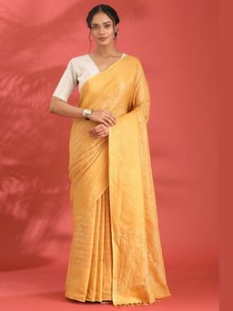 Taashi - The Solstice Illusion Mustard Saree