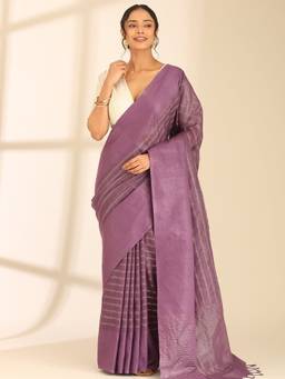Taashi - The Amethyst Paradox Purple Saree
