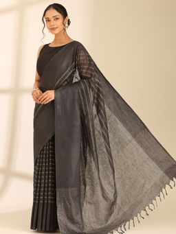 Taashi - The Obsidian Veil Black Saree