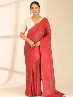 Taashi - The Crimson Eclipse Multi-Color Saree