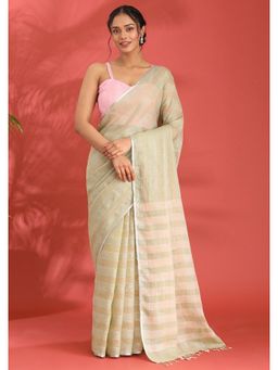 Taashi - The Golden Promise Olive Saree