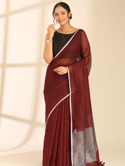 Taashi - The Garnet Palladium Multi-Color Saree