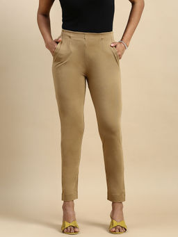 De Moza - Beige Women's Casual Pant
