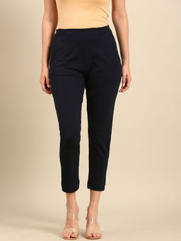 De Moza - Navy Blue Women's Casual Pant