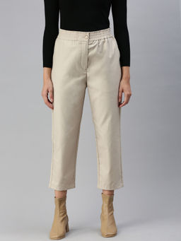 De Moza - Beige Women's Formal Pant