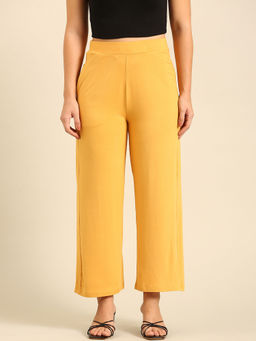 De Moza - Yellow Women's Casual Palazzo